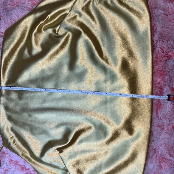 ‼️SOLD‼️ Better Be Metallic Gold Tie Back Crop Top Size Small for Women - Picture 7 of 10